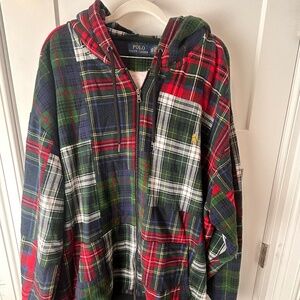 Ralph Lauren Polo Plaid Zip up Hoodie 4x